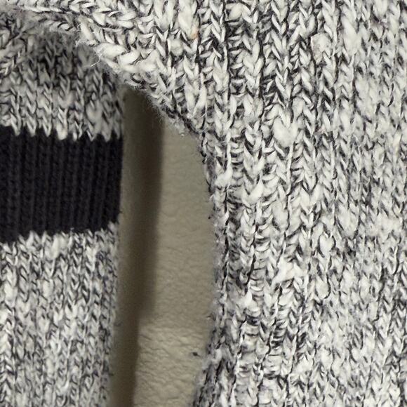 Vintage 90s Calvin Klein Gray Oversize Cardigan Sweater Preppy Academia Sporty M - Picture 7 of 7